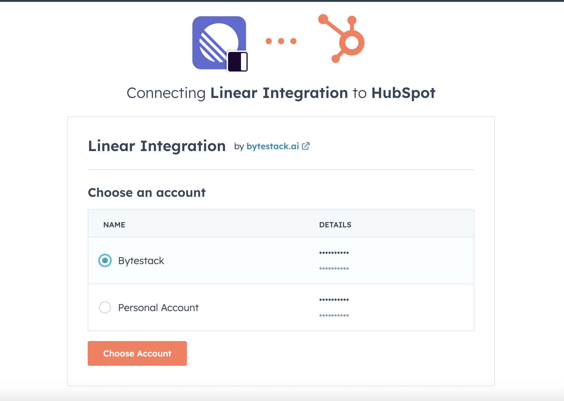 Linear Connection Screen